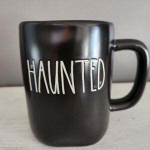 Black Rae Dunn Haunted mug